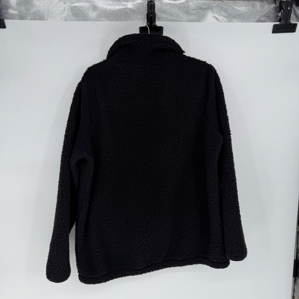 CZ By Nina Leonard Black Sherpa Fleece Zip Up Jacket Women QVC - Picture 4 of 5